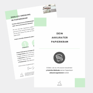 Anleitung „Dein akkurater Papierkram“